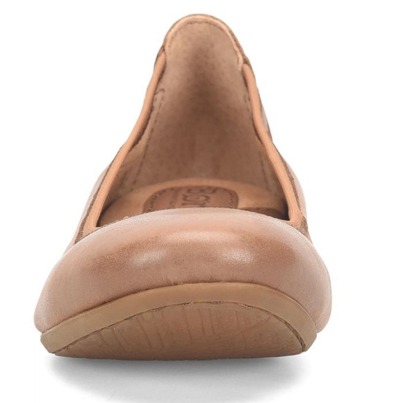 Born Julianna Mid Brown Leather Ballet Slides - Picture 10 of 16